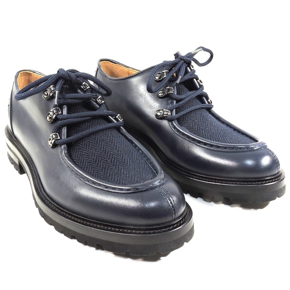 ALBERTO CICCIOLI ?? MEN\'S BLUE LEATHER FASHION OXFORD SHOES main image 4